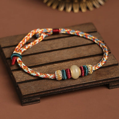 Original Design Handmade Dunhuang Color Bracelet | S925 Silver Stone Luck Bracelet for Couples - STAR8S