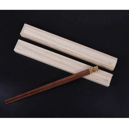 Outdoor Portable Pine Box Wenge Rosewood Chopsticks Solo Healthy Dining - STAR8S
