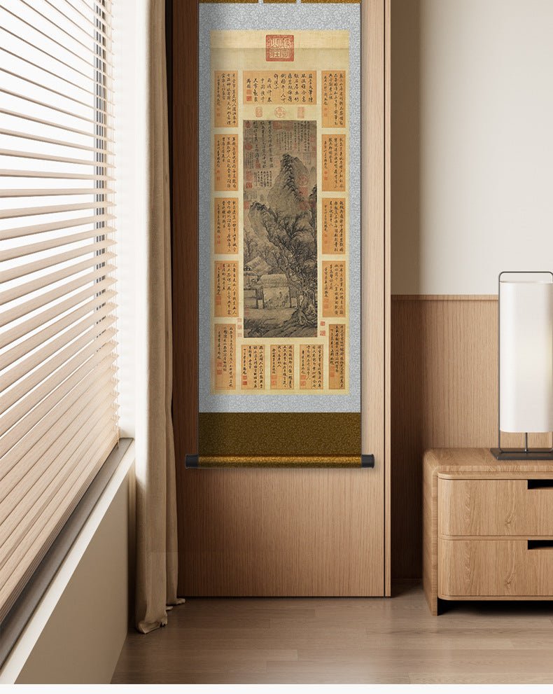 paint in chinese: tang yin’s tea - tasting scroll hd print | star8s