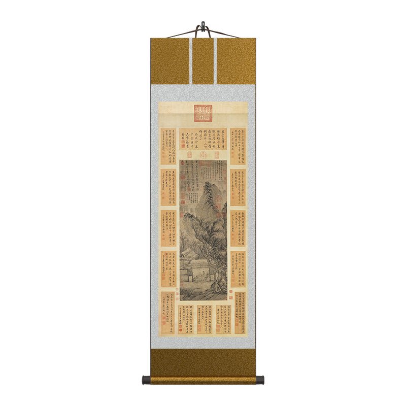 paint in chinese: tang yin’s tea - tasting scroll hd print | star8s