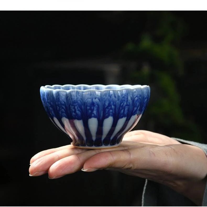 peacock tea cups couple set – handmade gold - inlaid, tea ceremony stress relief & love prestige - star8s