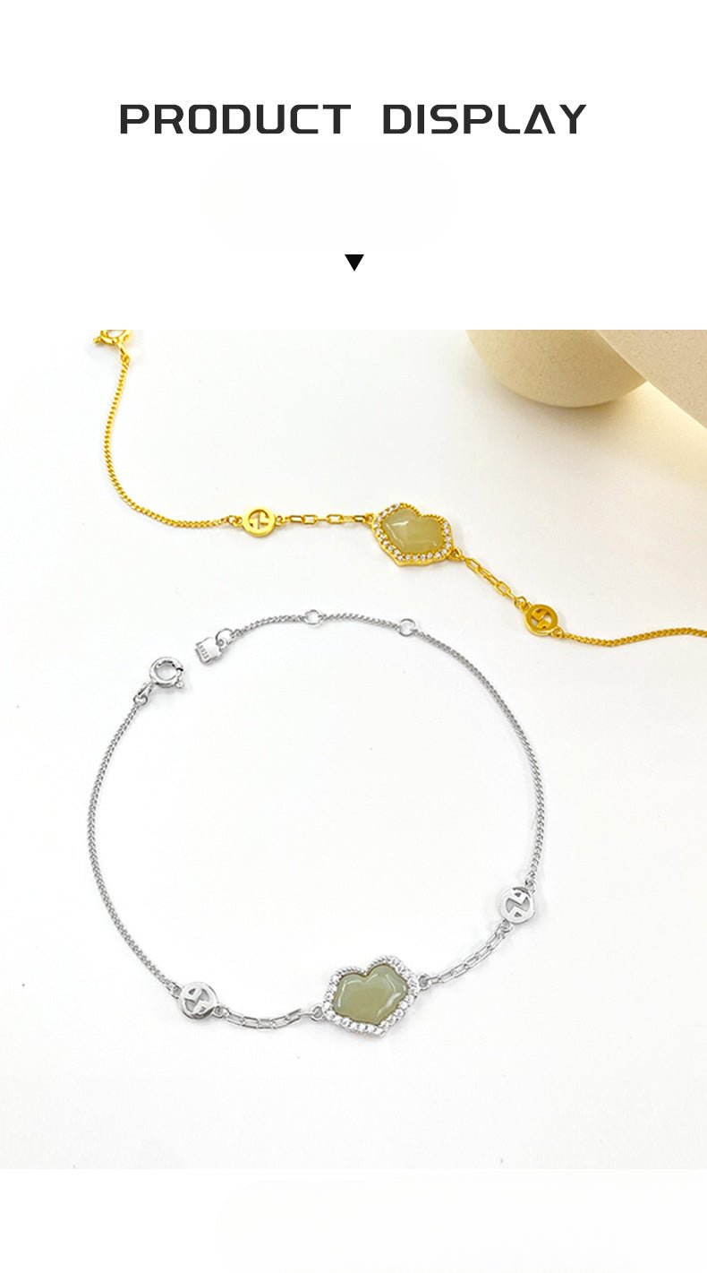 Permanent Jade Bracelet: Hetian Ruyi Auspicious 925 Silver | STAR8S