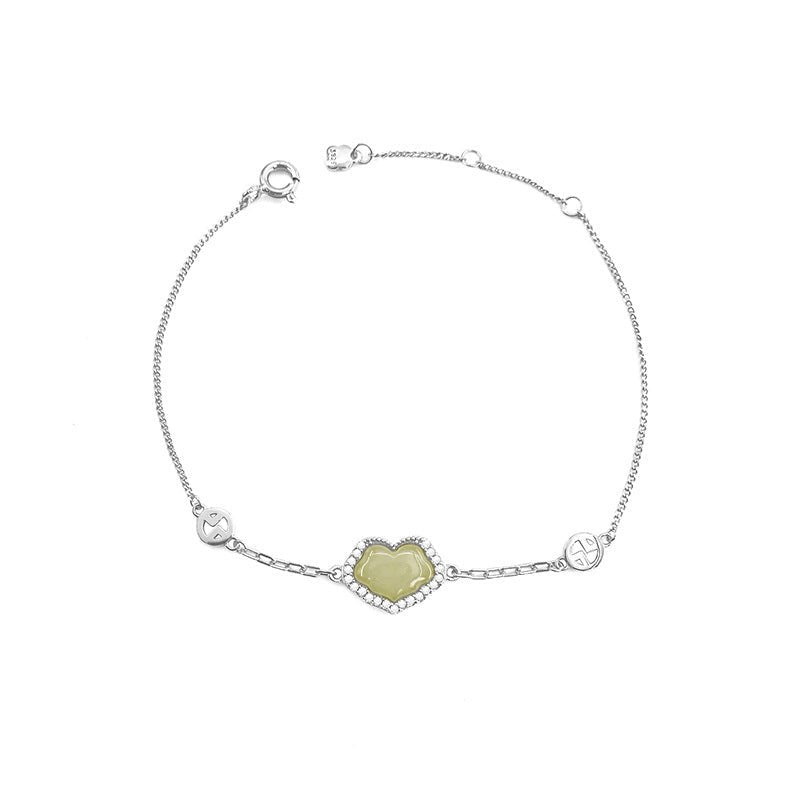 Permanent Jade Bracelet: Hetian Ruyi Auspicious 925 Silver | STAR8S