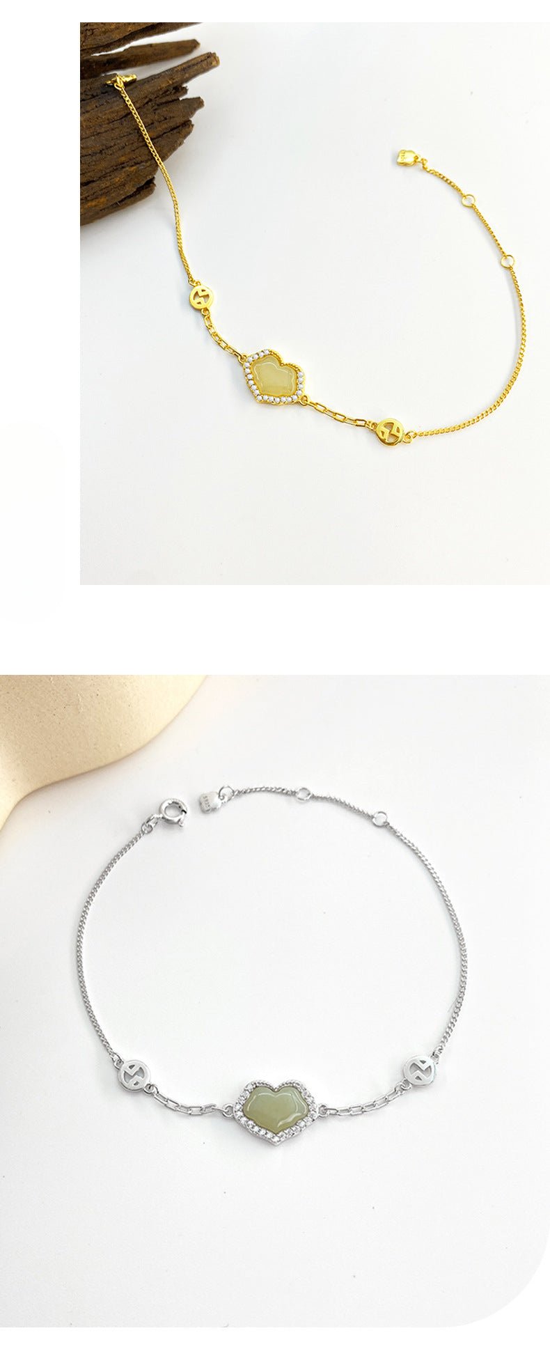 Permanent Jade Bracelet: Hetian Ruyi Auspicious 925 Silver | STAR8S