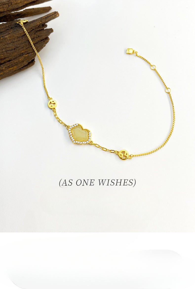 Permanent Jade Bracelet: Hetian Ruyi Auspicious 925 Silver | STAR8S