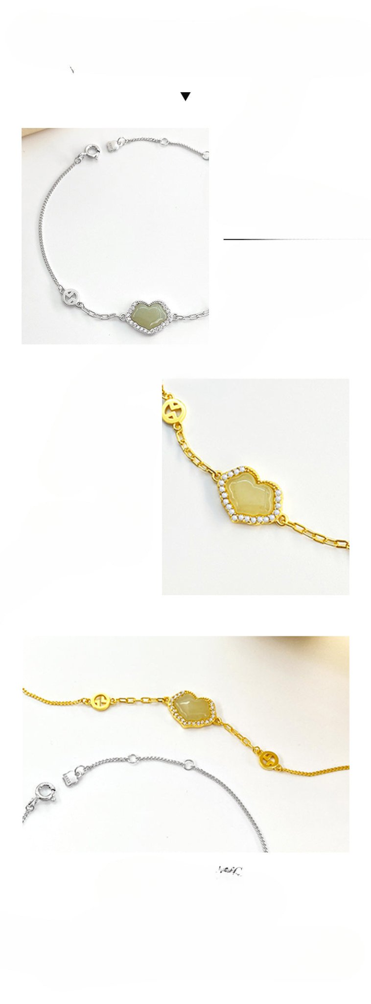 permanent jade bracelet: hetian ruyi auspicious 925 silver | star8s