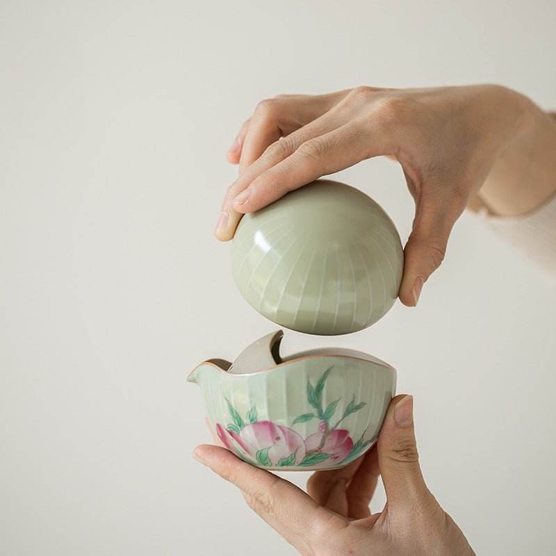 portable tea kit Round Quick Tea Set Travel Solo Tea Drinking Kit - STAR8S