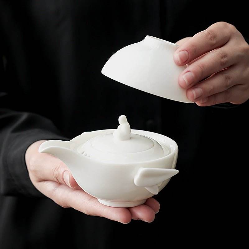 portable tea set Sheepskin Jade Gongfu for Outdoor Office Gift - STAR8S