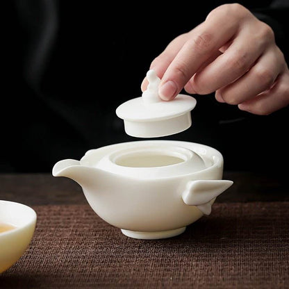 portable tea set Sheepskin Jade Gongfu for Outdoor Office Gift - STAR8S