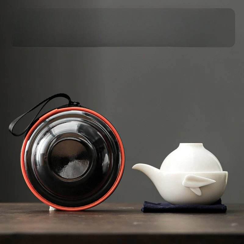 portable tea set Sheepskin Jade Gongfu for Outdoor Office Gift - STAR8S