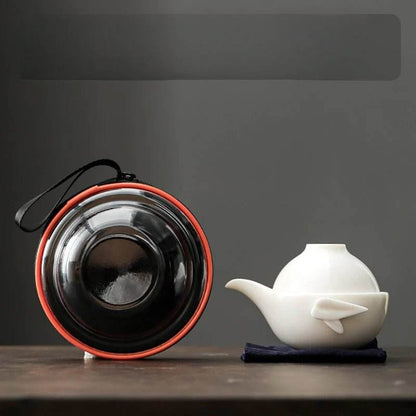 portable tea set Sheepskin Jade Gongfu for Outdoor Office Gift - STAR8S