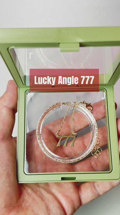 777 Angel Number Necklace for Women Men Stainless Steel Lucky Number Pendant Necklace Minimalist Spiritual Jewelry Manifestation Gift Aesthetic Choker Chain