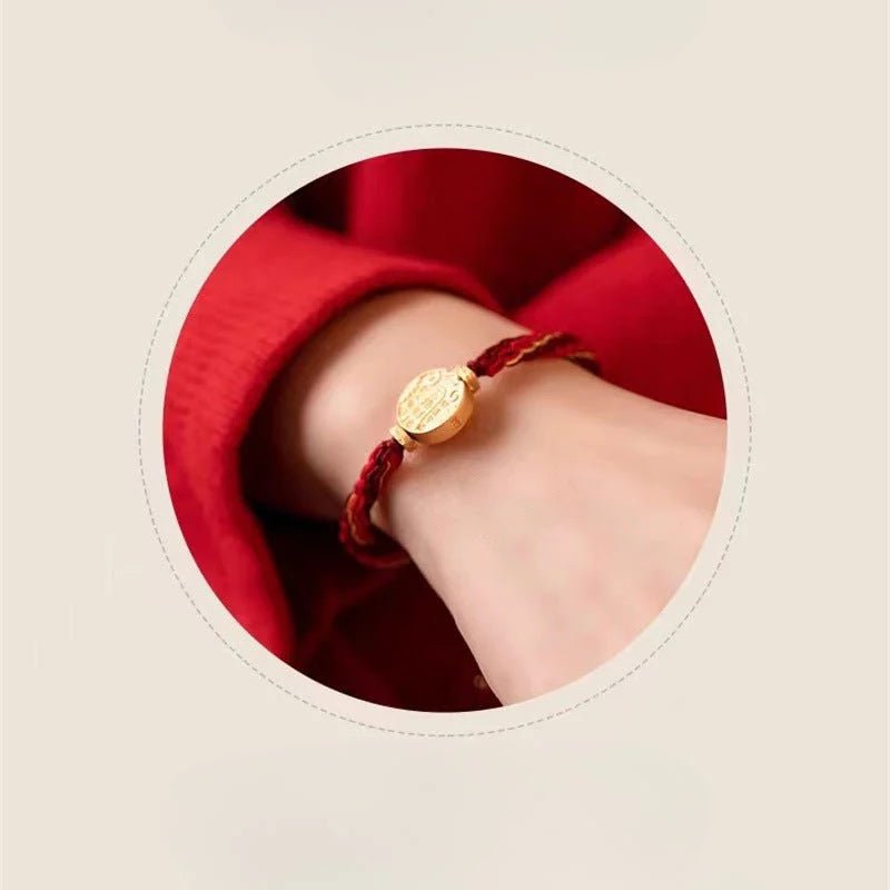 Protective Tibetan Bracelet: God of Wealth Vajra Knot Red String | STAR8S - STAR8S