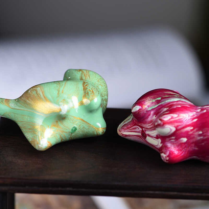 Proud Cat Faceless Wooden Sculpture | Fluid Paint Artistic Cat Decor for Home - STAR8S