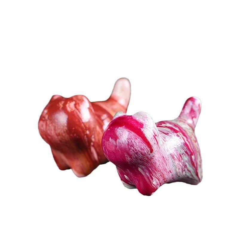 Proud Cat Faceless Wooden Sculpture | Fluid Paint Artistic Cat Decor for Home - STAR8S