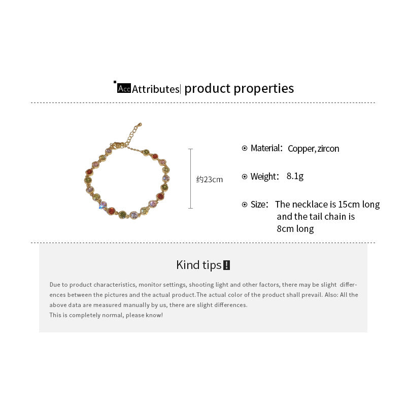 rainbow zircon bracelet | colorful 7 - color zircon stones | fashionable and elegant luxury bracelet for women - star8s