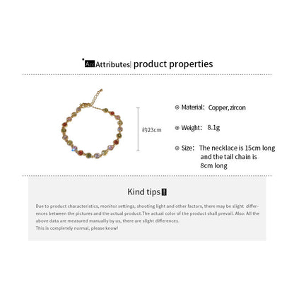 Rainbow Zircon Bracelet | Colorful 7 - Color Zircon Stones | Fashionable and Elegant Luxury Bracelet for Women - STAR8S