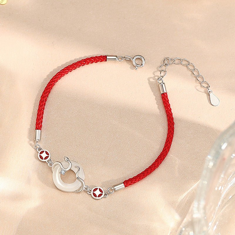real jade bracelet with hetian jade, 925 silver, snake, this animal year, safety disc, coin | star8s