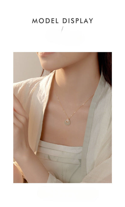 Real Jade Necklace - 925 Silver Hetian Orchid Safety Button | STAR8S