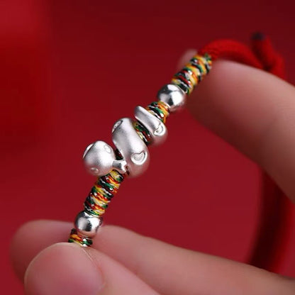 Red String Bracelet 2025 Snake Animal Year 999 Silver Braided - STAR8S - STAR8S