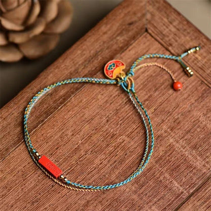 Red String Bracelet – Double Layered Chinese Style with Wax Seal Charm – Adjustable Good Luck Bracelet for Women - STAR8S