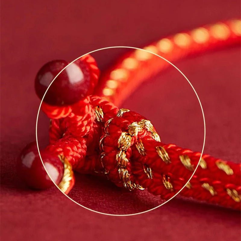 Red String Bracelet - Handwoven Adjustable Good Luck Charm for Dragon and Zodiac Years | Traditional Chinese Bracelet - STAR8S