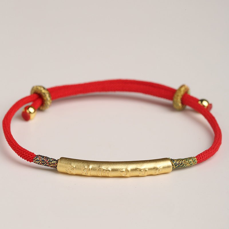 Red String Bracelet with 999 Silver and Gold Plated Charm – Adjustable Chinese Knot Weaving Bracelet for Women - STAR8S