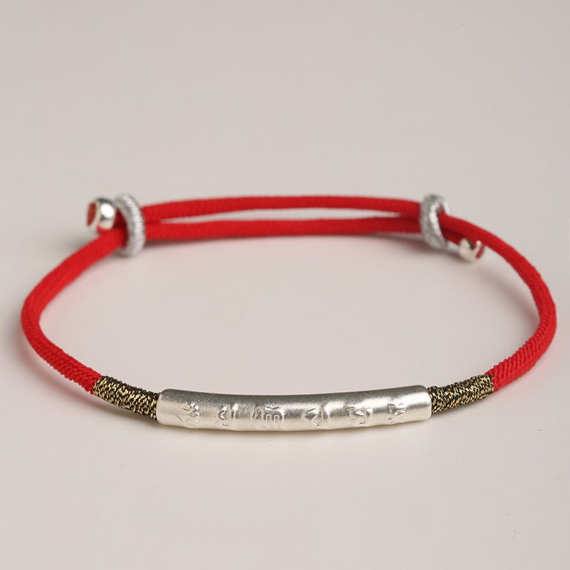 red string bracelet with 999 silver and gold plated charm – adjustable chinese knot weaving bracelet for women - star8s