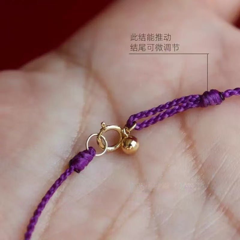 Red String Bracelet with Gold Beads | Minimalist Woven Red Cord Bracelet for Women | Chic Jewelry - STAR8S