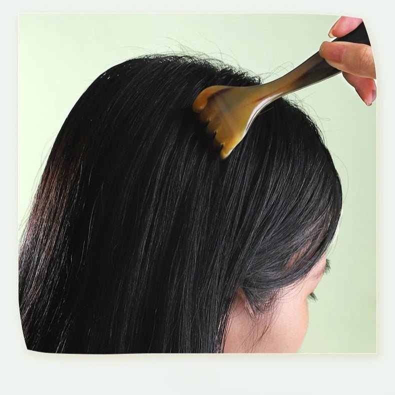 relaxing & effective yak horn rake: natural massage comb gua sha claws | star8s - star8s