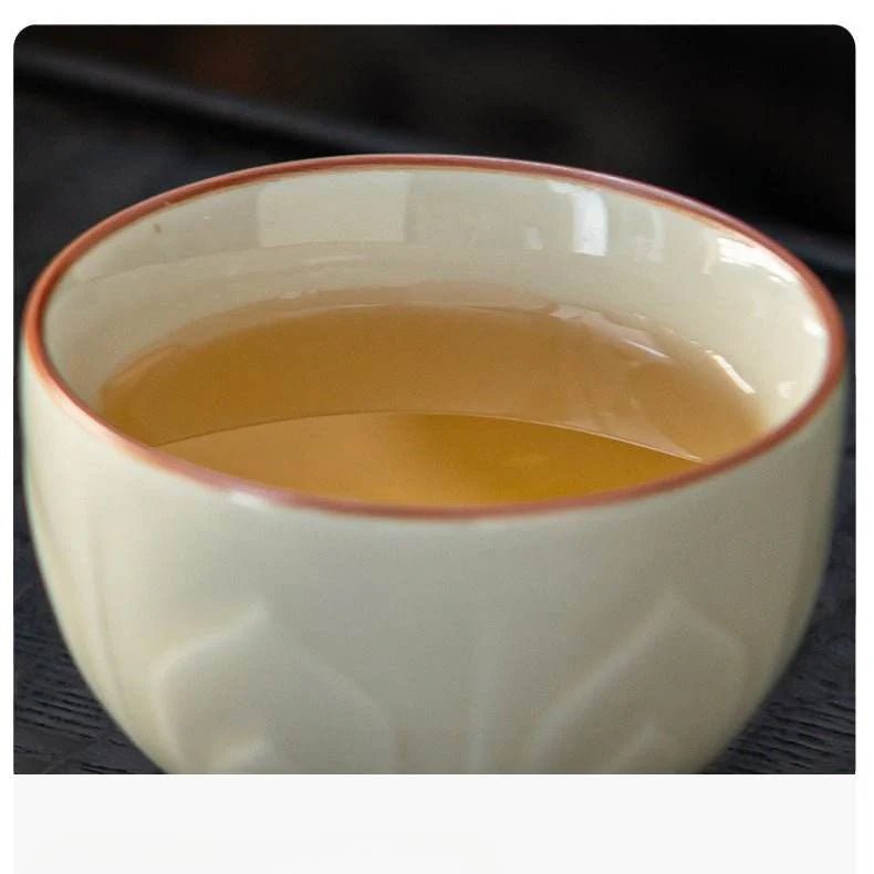 Relief Celadon Lotus Tea Set Portable for Camping Car Use - STAR8S
