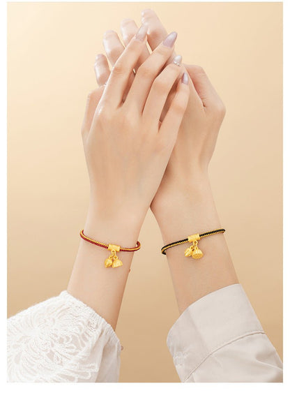 Romantic & Blessed Red String Bracelet: Lotus Agate 925 Silver Good Luck | STAR8S