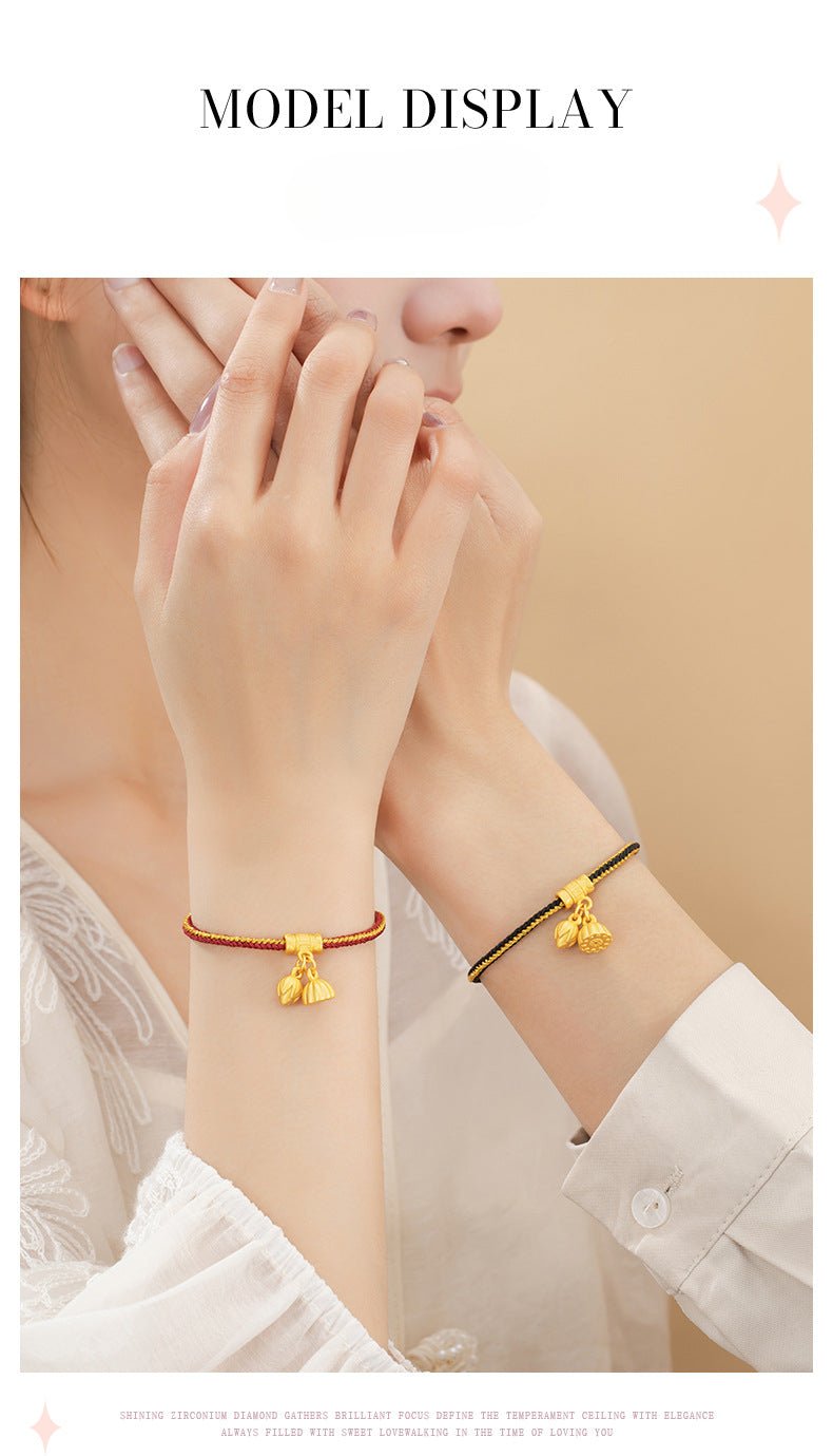 romantic & blessed red string bracelet: lotus agate 925 silver good luck | star8s