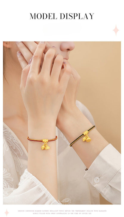 Romantic & Blessed Red String Bracelet: Lotus Agate 925 Silver Good Luck | STAR8S