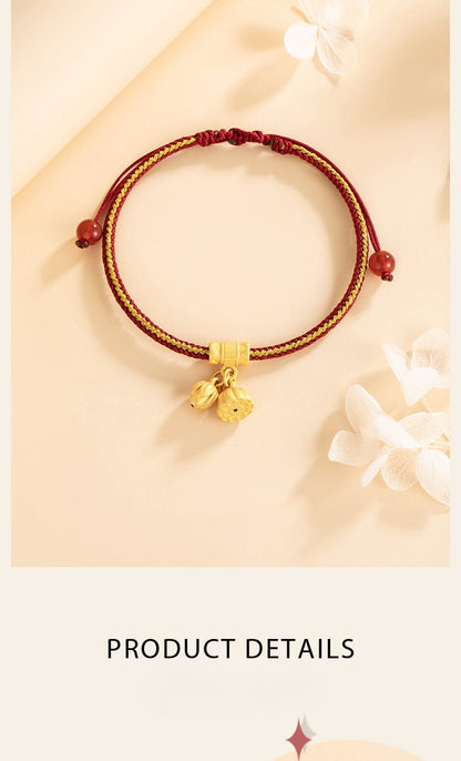 Romantic & Blessed Red String Bracelet: Lotus Agate 925 Silver Good Luck | STAR8S