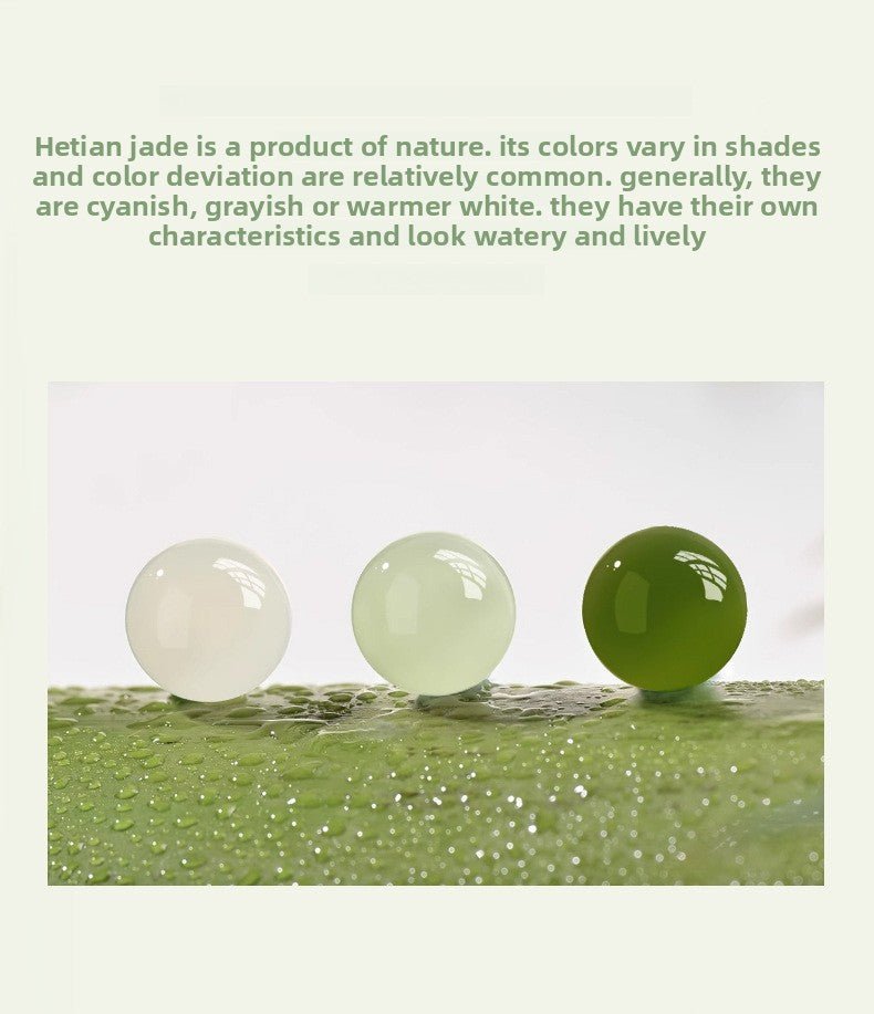 Romantic Jade Stone Pendants - 925 Silver Hetian Moon Lotus Necklace | STAR8S