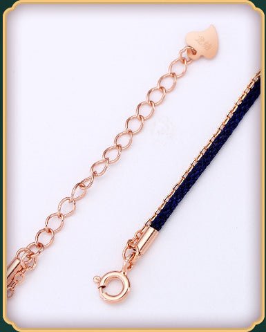 S925 Silver Four - Leaf Clover Double Layer Bracelet – Heat - Sensitive Color - Changing Red String Bracelet with Lucky Charm - STAR8S