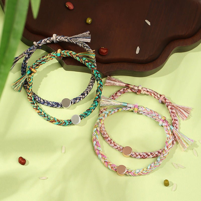 S925 Silver Red String Bracelet Colorful Original Design dragon boat Festival - STAR8S