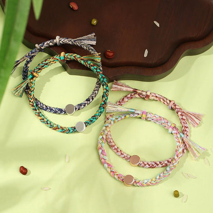 S925 Silver Red String Bracelet Colorful Original Design dragon boat Festival - STAR8S
