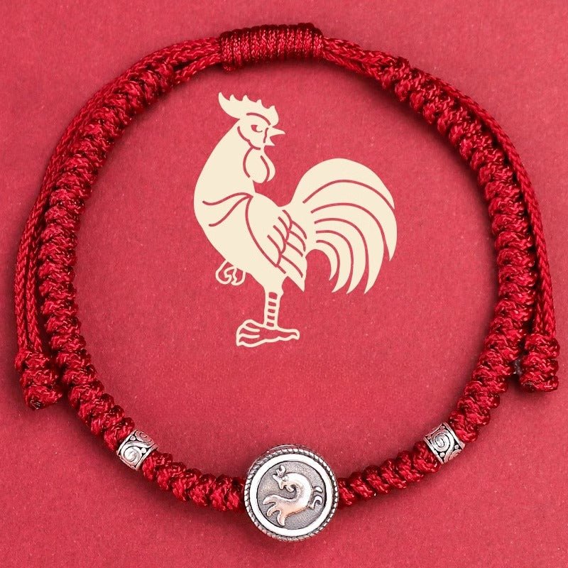 S925 Sterling Silver 12 Zodiac Red String Bracelet – Snake Year 2025 Edition 🐍 - STAR8S
