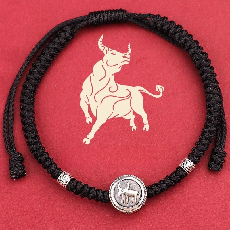 S925 Sterling Silver 12 Zodiac Red String Bracelet – Snake Year 2025 Edition 🐍 - STAR8S