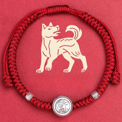 S925 Sterling Silver 12 Zodiac Red String Bracelet – Snake Year 2025 Edition 🐍 - STAR8S