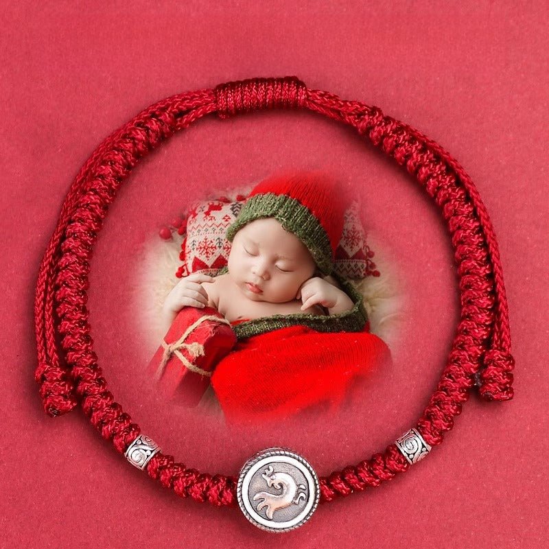 S925 Sterling Silver 12 Zodiac Red String Bracelet – Snake Year 2025 Edition 🐍 - STAR8S