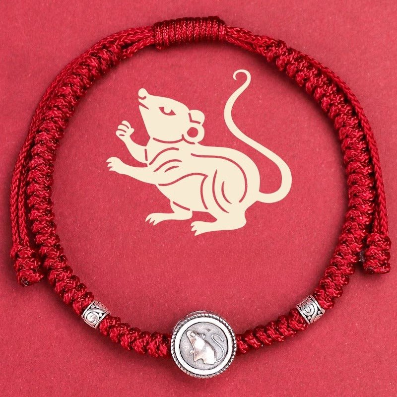 S925 Sterling Silver 12 Zodiac Red String Bracelet – Snake Year 2025 Edition 🐍 - STAR8S