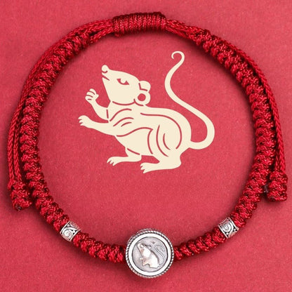 S925 Sterling Silver 12 Zodiac Red String Bracelet – Snake Year 2025 Edition 🐍 - STAR8S