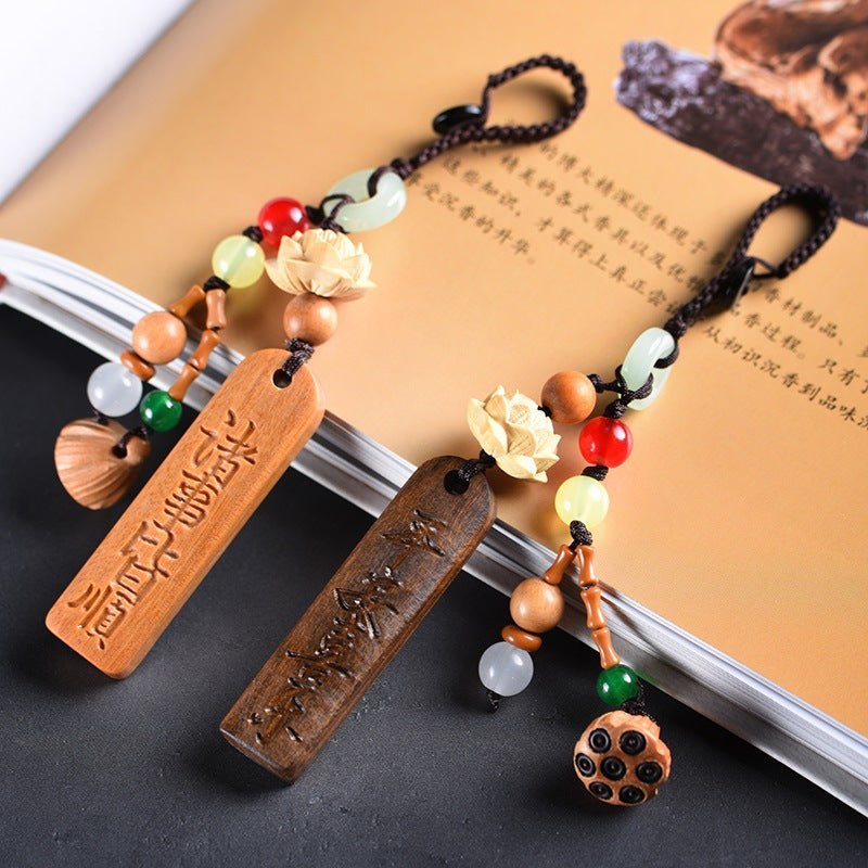 Sandalwood & Agarwood Keychain - Peaceful, Safe, and Joyful Wooden Car Keychain - STAR8S