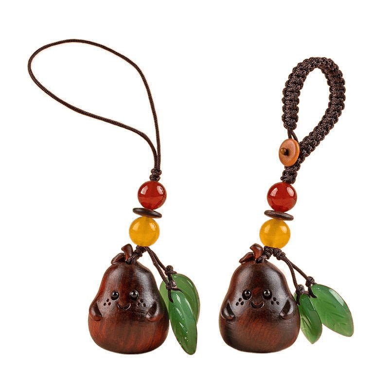 Sandalwood Pear Keychain for Men & Women | Cute Couple Car Key Chain | Mobile Strap Pendant - STAR8S