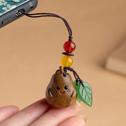 Sandalwood Pear Keychain for Men & Women | Cute Couple Car Key Chain | Mobile Strap Pendant - STAR8S