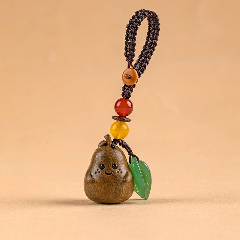 Sandalwood Pear Keychain for Men & Women | Cute Couple Car Key Chain | Mobile Strap Pendant - STAR8S