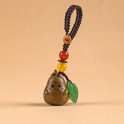 Sandalwood Pear Keychain for Men & Women | Cute Couple Car Key Chain | Mobile Strap Pendant - STAR8S
